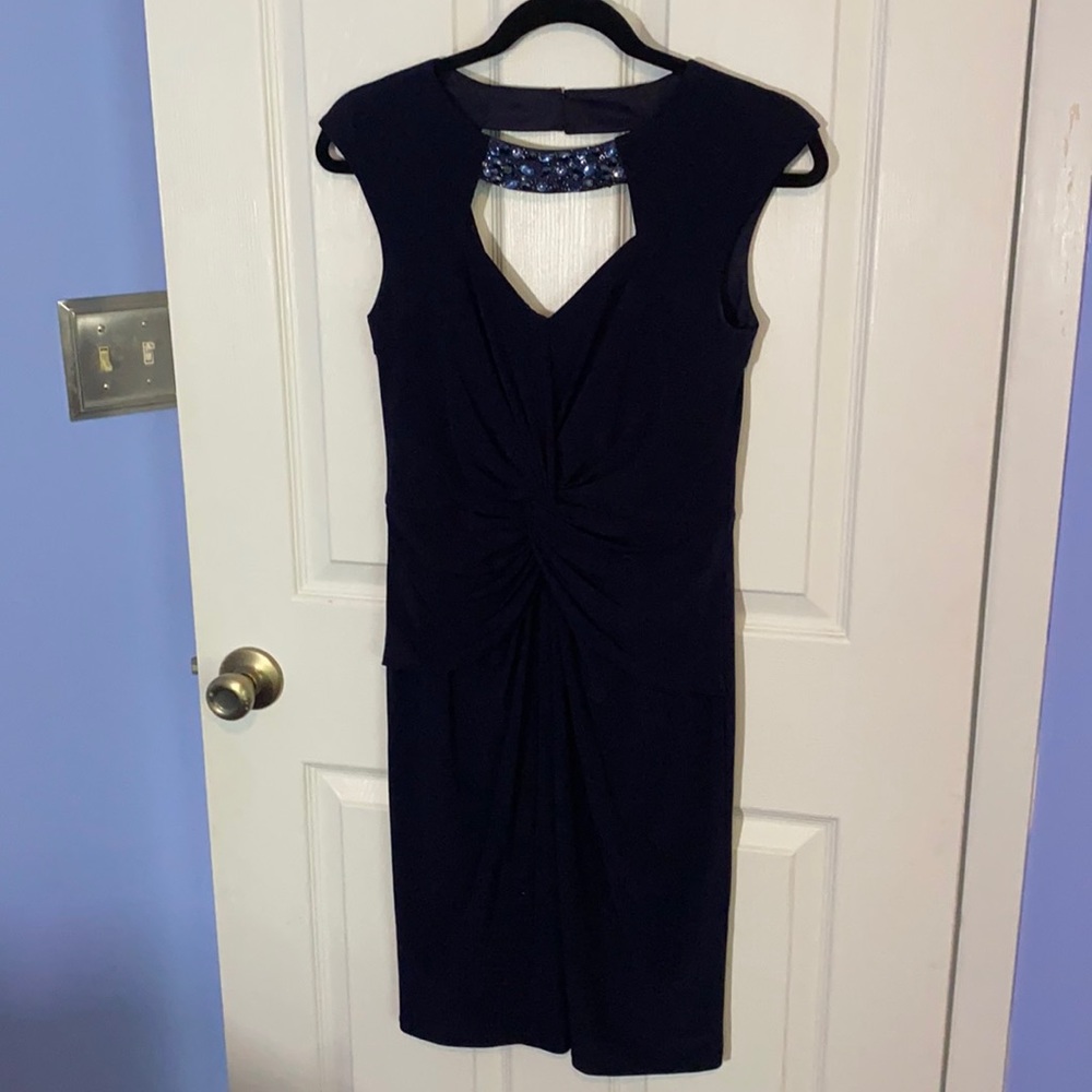 Navy cocktail dress.  Size 2.